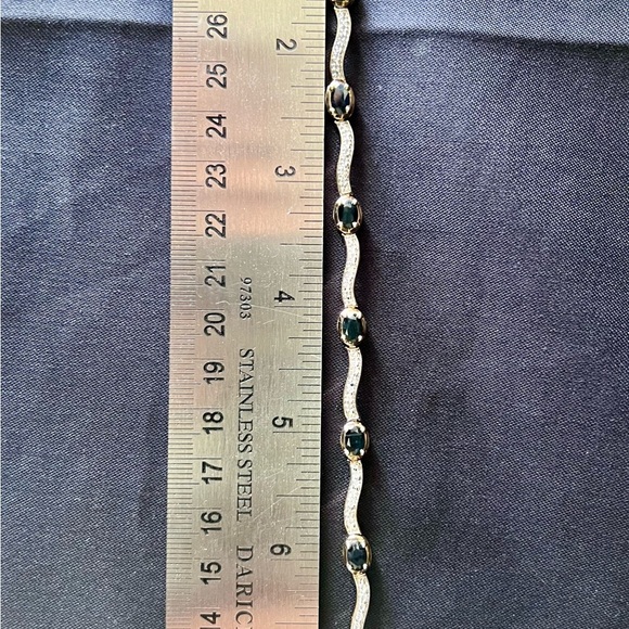 Price Drop- Vintage Genuine Diamonds & lab created sapphire bracelet - Picture 10 of 10